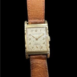 Wittnauer Vintage Gold and Brown Watch
